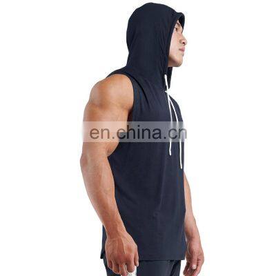 OEM Wholesale New Custom Hot Sale Gym Men Sports Training Fitness Gymwear Weightlifting Athletic Sleeveless Pullover Hoodies photo-2