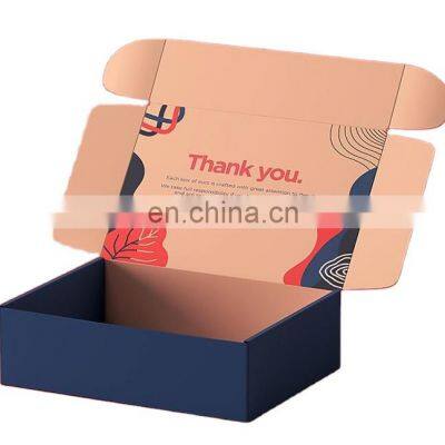 Custom Logo Printed Foldable Christmas Gift Box Apparel Corrugated Mailer Shipping  box