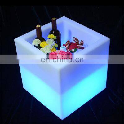 nightclub bars restaurant custom logo print wholesale LED large plastic ice bucket for beer wine champagne