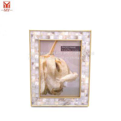 Light Luxury Gold Border PS Plaid Photo Frame Plastic Picture Frame photo-2
