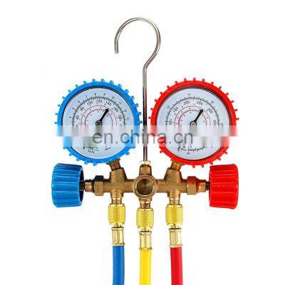 CT-536 C Brass Manifold Gauge Set HVAC Refrigeration System Auto Air Conditioner AC Charging R134A R22 R12 R502 Manifold Gauge photo-2