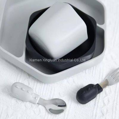 Custom Color Cartoon BPA Free Eco Silicone Baby Dinner Plate Tumble Proof Bowl photo-4