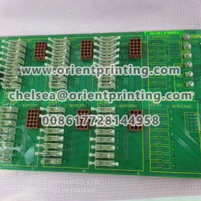 00.781.4785 Задняя плата MAR 8 Часть б. до 6 DW Для Heidelberg GTO52 SM52 CD52 SM74 Оригинальные Б