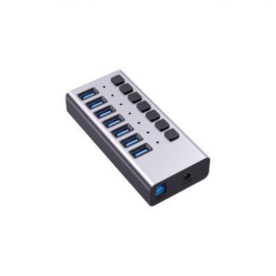 7 Port 5Gbps Rate 36W Powered USB 3.0 Hub (ABS)