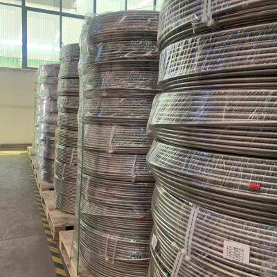 TP316L6.35 * 0.89 High Pressure Low Temperature Seamless Super-long Stainless Steel Coil Marine Multi-core Heat Tracing Insulation Pipe photo-5