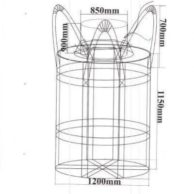 Bopp 1000kg pp big ton bag with customized printing UV 1500kg super sack fibc bulk bag 1.5 ton maxisacos