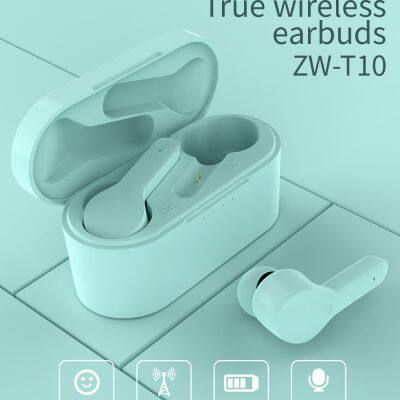 ZW-T10 TWS V5.0 Earphone Touch Control Private Mould Headphones True Wireless Earbuds For Phone photo-2