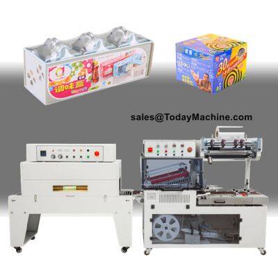 Automatic Box L-shaped Sealing Tableware Cosmetic Toys Heat Shrink Wrapping Machine