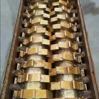 Industrial Tyre Shredder Machine Twin Shaft Crusher Shredding for Medical Waste Recycling Plant