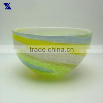 hand made colour swirl fruit glass bowl