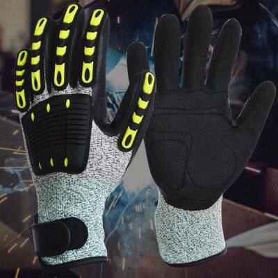 Yingkeer Enkerr Nitrile Frosted Cut-resistant and Shock-absorbing Gloves, Anti-impact Gloves, Level 5 Cut-resistant Gloves photo-3