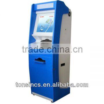 (New!!!)19" Bank Intelligent Self-Service Touch Kiosk with A4 laser Printer and Dot matrix Printer