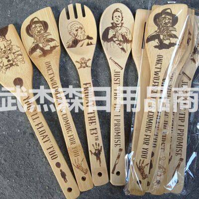 Colorful Bamboo Kitchen Cooking Utensil With Colorful Handle Wholesale From China photo-5