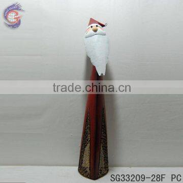 28 inch metal santa claus shaped candle holder