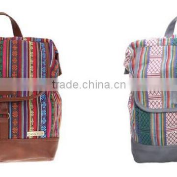 Fashionable ladies sling backpack shoulder bag ethnic backpacks