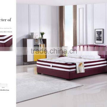 2015 new design fashion storage leather bed (H-058)