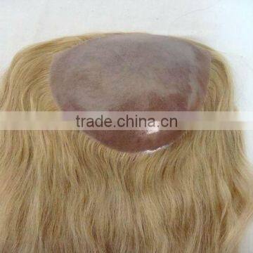 100% human hair silk PU base top lace front closure hair pieces