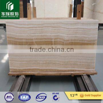 Elegant wooden line white onyx for luxury office decoration