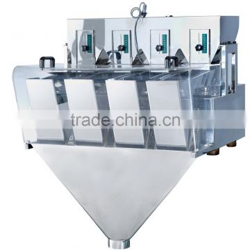 4 head Linear Weigher with form fill seal rice,sugar,seed,salt,coffee and season Powder packaging machine