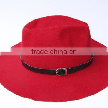 Hot Selling Star Same Style Retro British Ribbon Fixed Women Wool Felt Hat