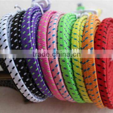 Nylon Flat Noodle Micro USB to Displayport Connector Cable photo-2