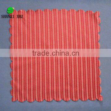 white and red bands jacquard table cloth