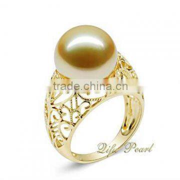 18K Gold Jewelry with Golden Southsea Pearl