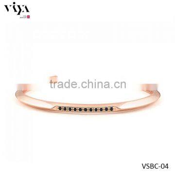 2016 Fashion Women Design Rose Gold 925 Sterling Silver Jewelry Crystal Stone Bracelet