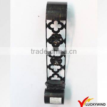 Handcraft Vintage Triple Metal Wall Leaf Candle Holder photo-6