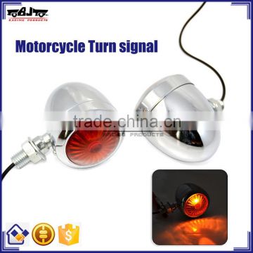 BJ-SL-057 High Quality Universal Chrome Amber Motorcycle Turn Signals Lights Bulb