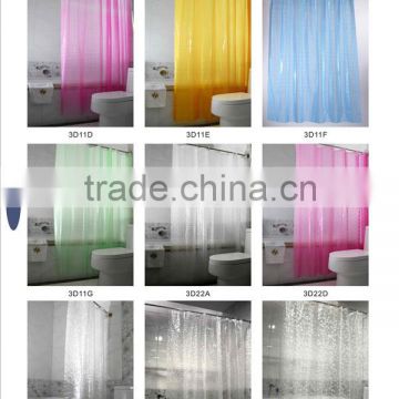 PVC Printing Transparent Shower Curtains