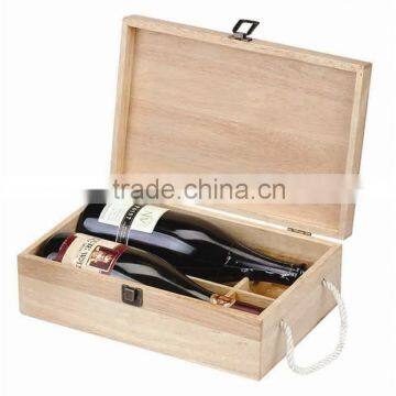 Customised Popular Wooden Wine Box Used for Two Bottles photo-2