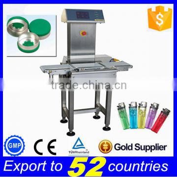 Free shipping fit for food factory automatic check weigher,bottle caps automatic weight check machine