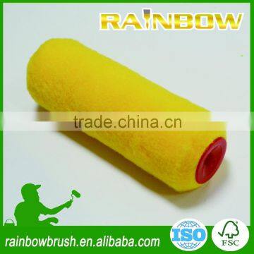 high density yellow polyester european style paint roller brush