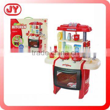 Big size kids toy kitchen set with light and music