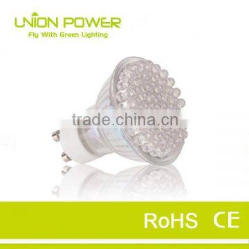 Glass 60LED GU10 LED light bulb/LED Lamp
