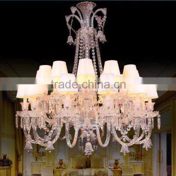 French Baccarat Fine Crystal Chandelier Lighting Glass Chandeliers E14/E27 Pendant Hanging Light Fixture CZ3506/24
