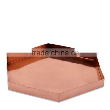 COPPER TRAY, COPPER SERVING TRAY, DECORATIVE TRAY