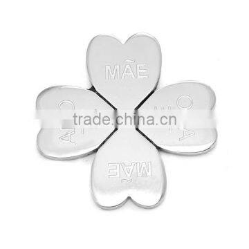 TKB-P1680 Stainless Steel Jewelry Four Leaf Clover Silver Fashion Hot New Products For 2015 Modern Top Selling pedant