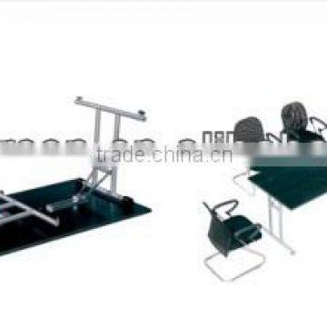Portable stainless steel office desk adjustable height folding table legs