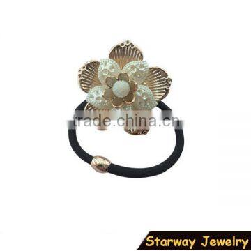 >>>New Design SW16534 Girls Fashion Rhinestone Flower Hair Elastic/