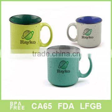 colorful ceramic water mug with logo printing