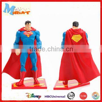 Plastic human 3d cartoon dc superman action figure