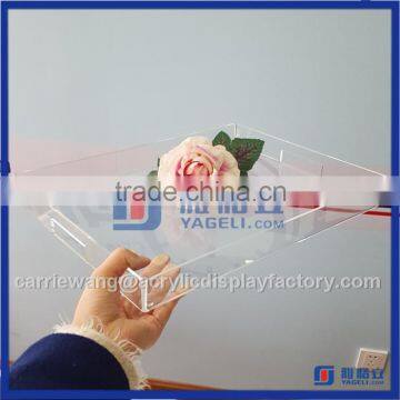 China Yageli Clear Acrylic Serving Trays Wholesale With Handle photo-6