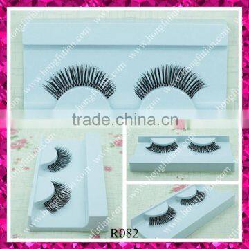 Red cherry human hair false eyelashes with supple material