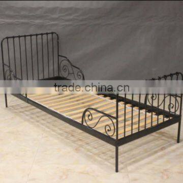 2016 lastest custom children metal bed, hot sale metal single bed,children princess bed