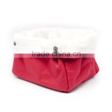 Durable handicraft cotton linen bread basket