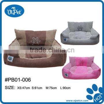 Soft terry reversible fleece pet bed