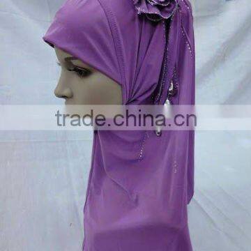 H070 latest muslim hijab with flower