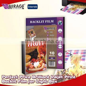 Perfect Price Brilliant Inkjet Print Backlit Film for Light Box